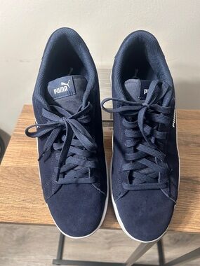 Puma Navy Suede Casual Sneakers